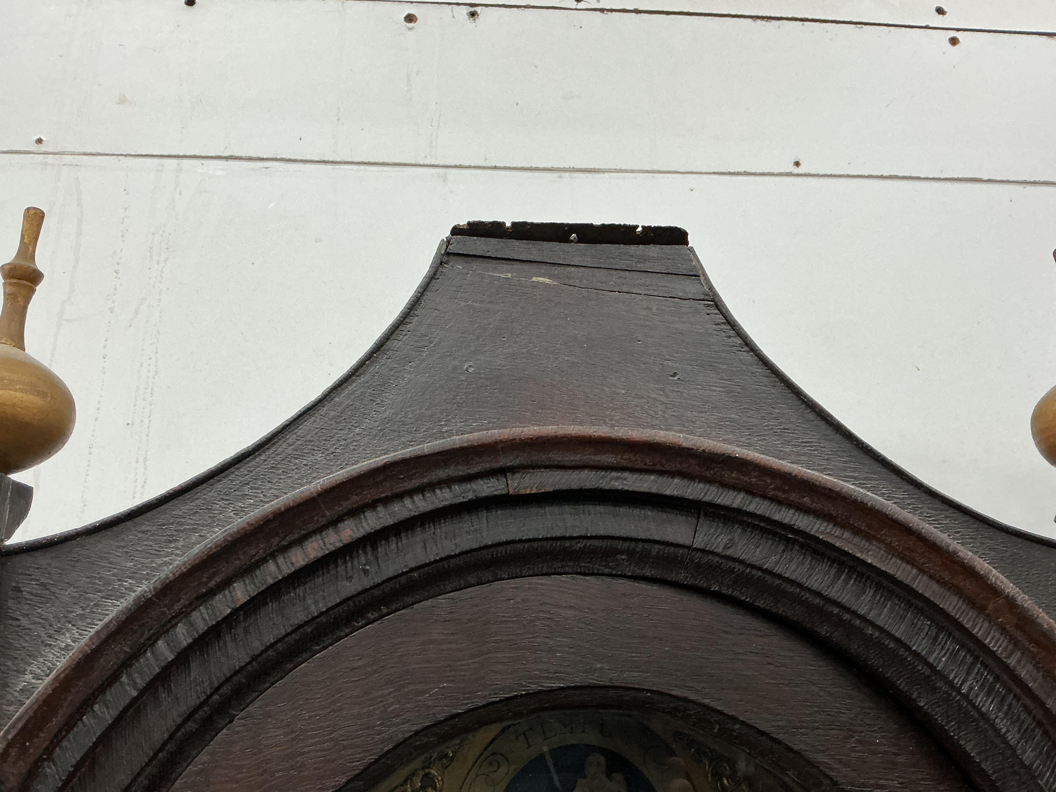 A George III oak eight day longcase clock signed William Vise, Wisbech, height 222cm